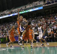 10-6, 14:56 - ...but Lindsey Harding charges into Siedah Williams