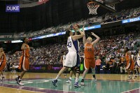 29-16, 6:42 - After a nice pass from Joy, Alison lays it in, and is fouled by Abby Robertson