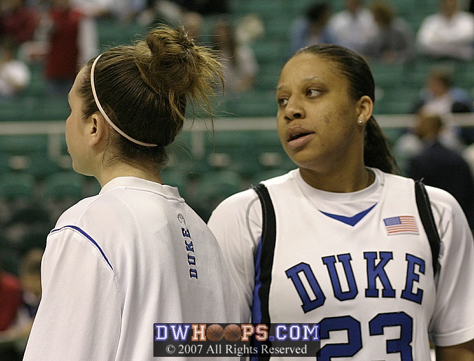 Emily Waner and Wanisha Smith during warmups