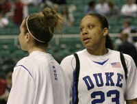 pregame - Emily Waner and Wanisha Smith during warmups