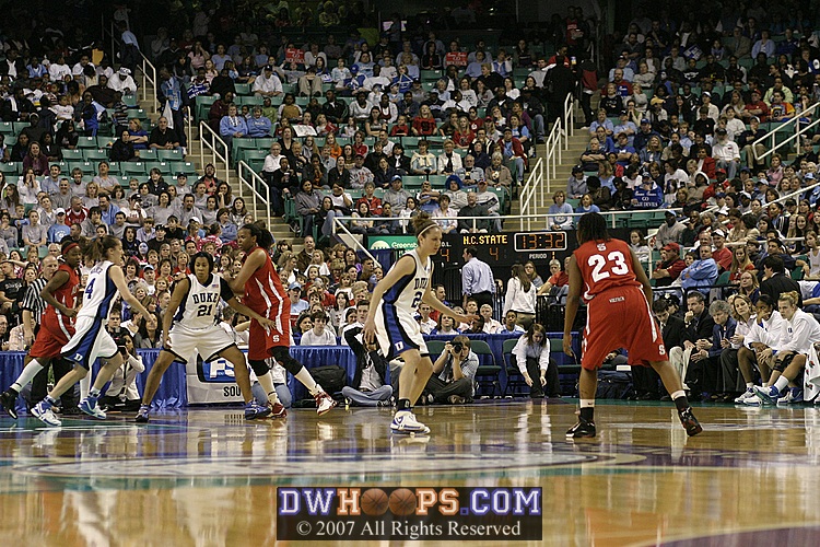 Joy Cheek and Emily Waner on defense
