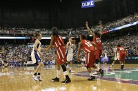 23-16, 9:53 - With the shot clock running down, Alison strokes this jumper.