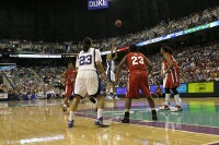 29-20, 8:10   - Lindsey knocks down a long jumper - but Duke's next made basket would come at the 16:26 mark of the second - an almost 12 minute drought.