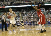 31-22, 4:40 - Brittany Mitch looks for the open Blue Devil