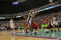 32-24, 3:40 - ...but missed this layup