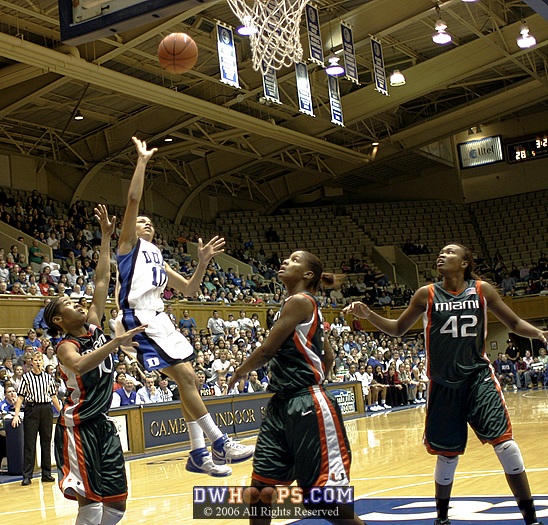 Lindsey Harding goes way up for the short jump shot