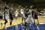 Lindsey Harding takes another high flying shot in the first half