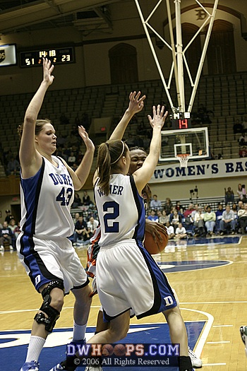 Tough defense from Alison Bales and Emily Waner