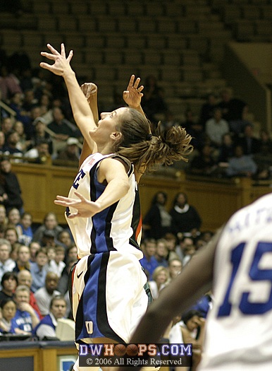 Abby Waner attempts a block