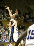 Abby Waner attempts a block
