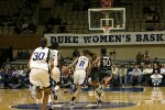 Emily Waner leads a Duke fast break