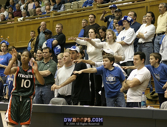 Duke fans young and old work their magic on Maurita Reid