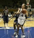 Abby Waner eyes the basket before her layup put Duke up 11-5
