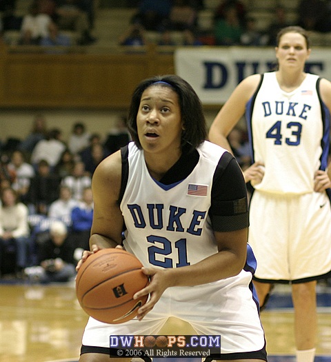 Joy Cheek focuses on the goal during a free throw attempt