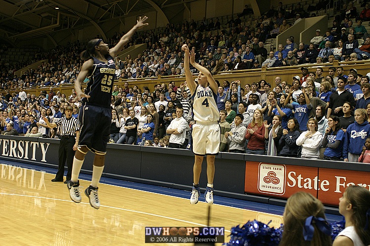 ...Abby's 3rd trey of the half extended Duke's lead to 18.
