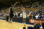 ...Abby's 3rd trey of the half extended Duke's lead to 18.