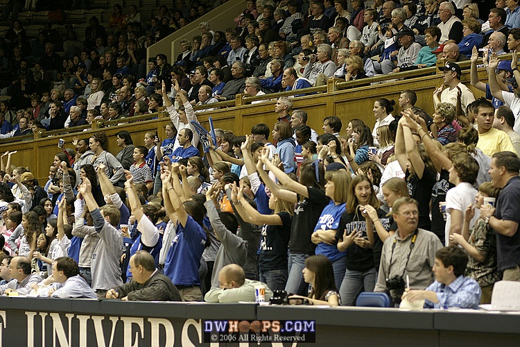 5628 were in the house - a televised Duke Men's Basketball game is no longer a crowd-depleting event