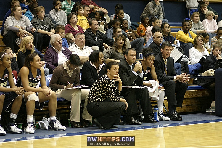MaChelle Joseph and the Georgia Tech bench