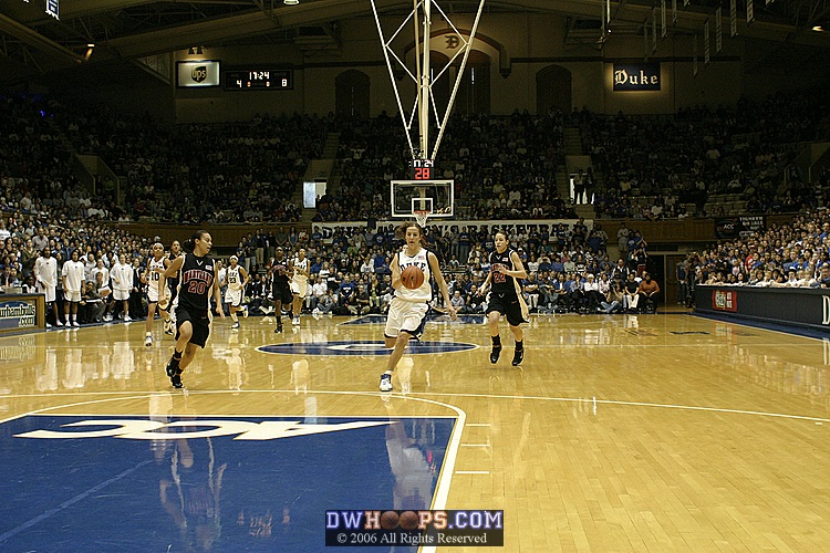 Abby Waner rushes downcourt on the break...