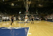 Abby Waner rushes downcourt on the break...