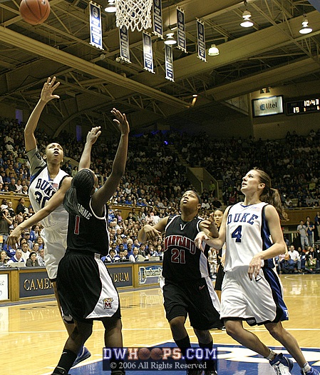 A pretty Carrem Gay layup just doesn't fall, Crystal Langhorne would gather in the rebound