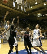 A pretty Carrem Gay layup just doesn't fall, Crystal Langhorne would gather in the rebound