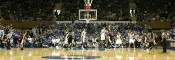 On the "far end," Carrem Gay preserves the 2 point Duke lead by blocking Sa'de Wiley-Gatewood