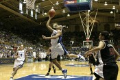 A soaring layup by Lindsey Harding puts Duke up by 4