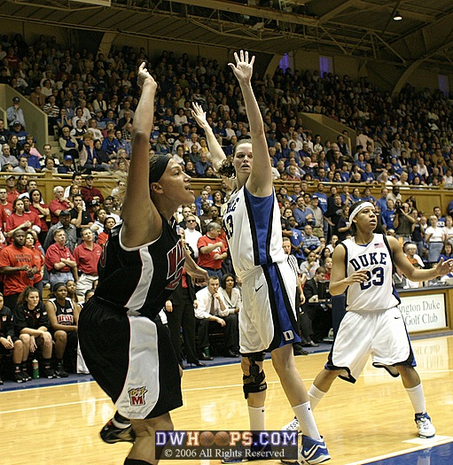 Maryland's Marissa Coleman calls for the ball