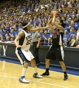 Wanisha Smith guards Kristi Tolliver on the perimeter.