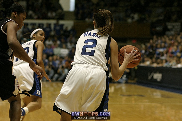 One of Emily Waner's game-high 4 steals led to a fast break for Lindsey Harding...