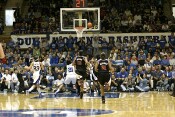 ...the Harding layup gave Emily an assist, Langhorne gave Harding a foul, and Duke led by 11.