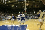Duke's cheerleaders cast a "spell" over the crowd.
