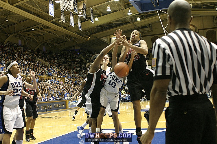 "Even changing Lindsey Harding's head into an out-of-focus basketball will not deny these Blue Devils!"