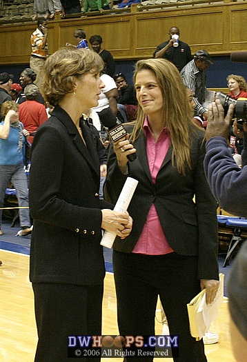 Coach G with the postgame TV interview