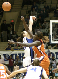 Virginia Tech's Nare Diawara wins the opening tap