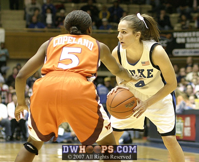 Kirby Copeland guards Abby Waner