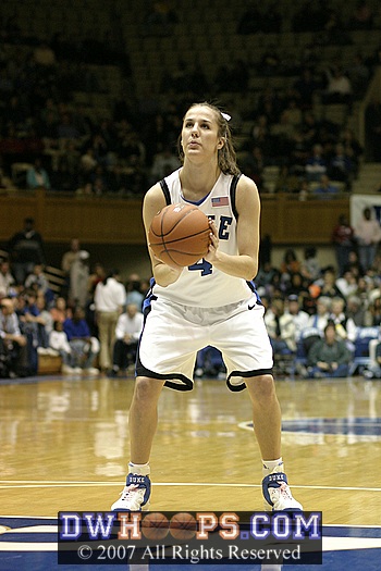 Abby Waner's two free throws put Duke ahead for a short while