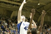Alison Bales goes for the jumper...