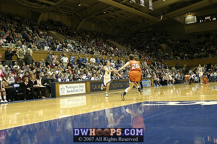 Abby Waner runs the break...
