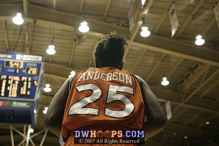 Virginia Tech's Britney Anderson inbounds