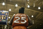 Virginia Tech's Britney Anderson inbounds