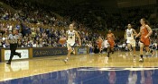 After stealing the ball, Abby Waner leads the break...
