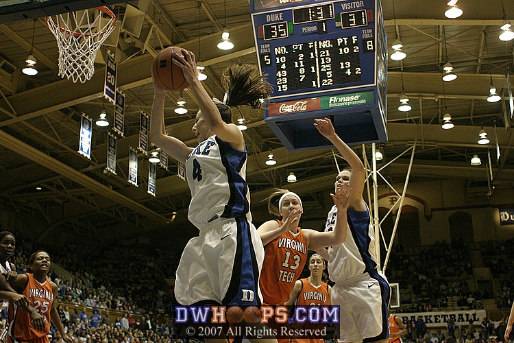 ...Abby rips down the rebound...