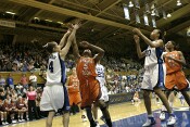 Abby Waner defends a Kirby Copeland layup attempt