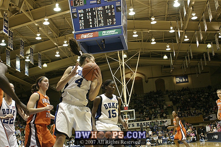 ...Abby corrals the rebound