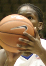 Bridgette Mitchell at the free throw line