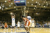 A dull night in the blocks for Clemson:  Alison Bales makes the first of a perfect 13-13 from the stripe