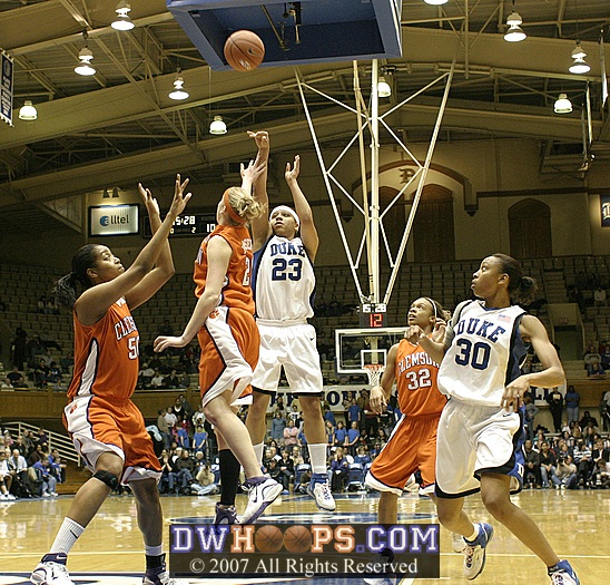 This pretty Smith jumper did not fall, but Duke would get the rebound and take the lead for good.