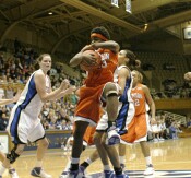 D'Lesha Lloyd collects a Smith miss.